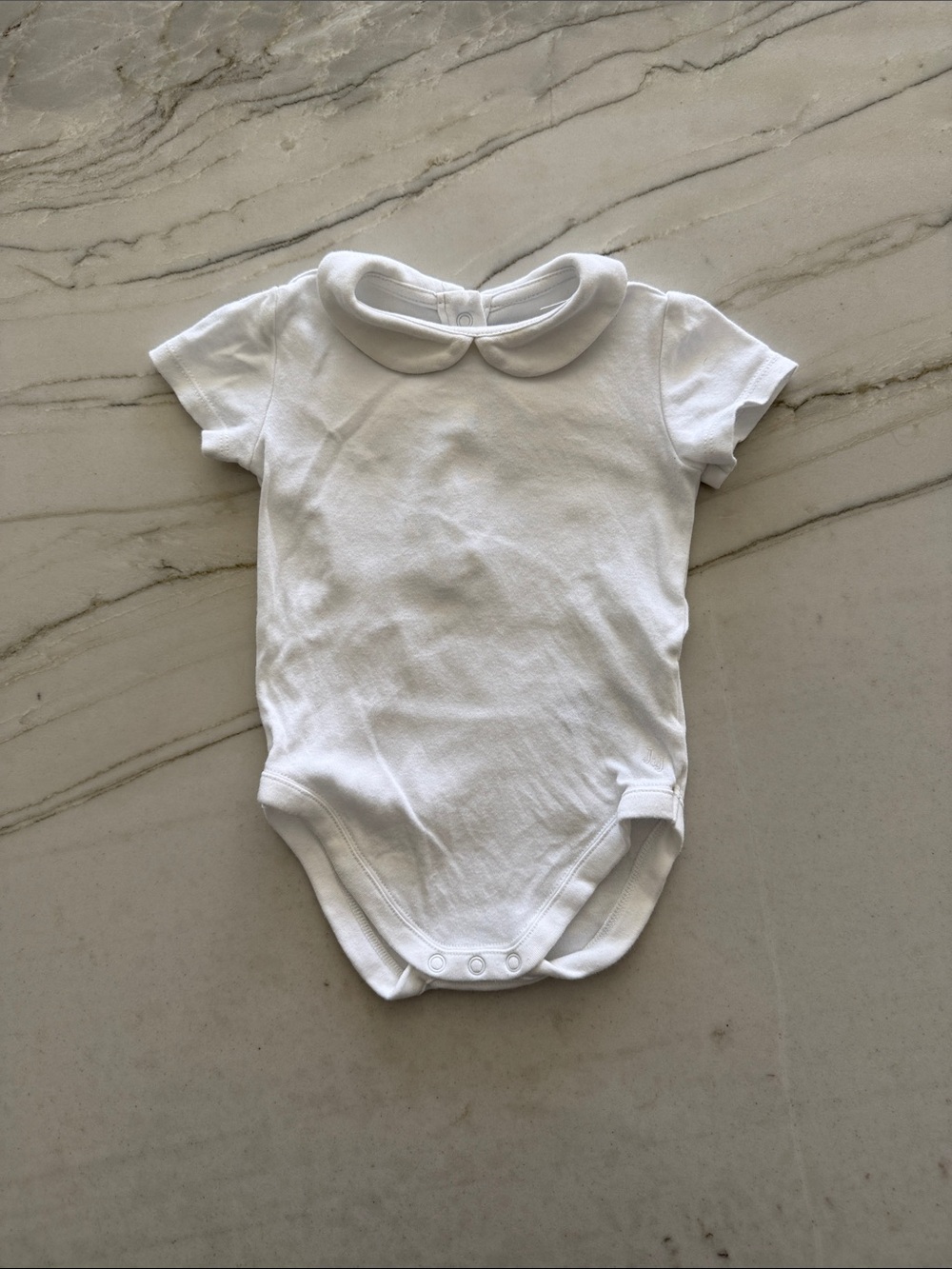 Janie & Jack Classic White Peter Pan Collar Baby One-Piece